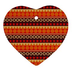Abstract Lines Seamless Pattern Heart Ornament (two Sides) by Simbadda
