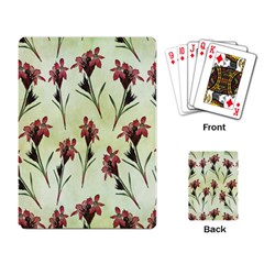 Vintage Style Seamless Floral Wallpaper Pattern Background Playing Card by Simbadda