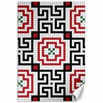 Vintage Style Seamless Black, White And Red Tile Pattern Wallpaper Background Canvas 20  x 30   19.62 x28.9  Canvas - 1