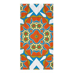 Digital Computer Graphic Geometric Kaleidoscope Shower Curtain 36  X 72  (stall)  by Simbadda