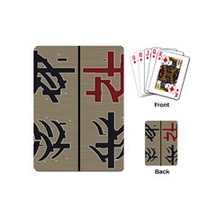 Xia Script On Gray Background Playing Cards (mini)  by Amaryn4rt