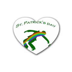 St  Patricks Heart Coaster (4 Pack)  by Valentinaart