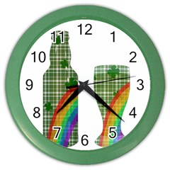 St  Patrick s Day Color Wall Clocks by Valentinaart