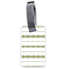 Ethnic Floral Stripes Luggage Tags (one Side)  by dflcprints