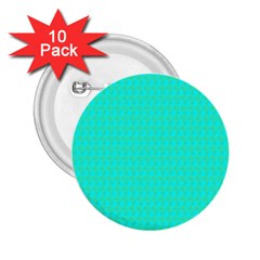 Clovers On Blue 2 25  Buttons (10 Pack)  by PhotoNOLA