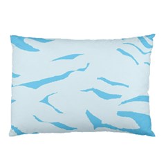 Blue Tiger Animal Pattern Digital Pillow Case (two Sides) by Amaryn4rt