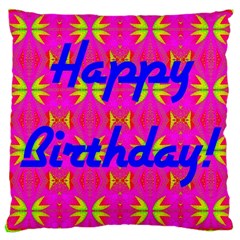 Happy Birthday! Large Cushion Case (one Side) by Amaryn4rt