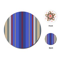 Colorful Stripes Background Playing Cards (round)  by Amaryn4rt