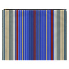 Colorful Stripes Background Cosmetic Bag (xxxl)  by Amaryn4rt