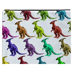 Multicolor Dinosaur Background Cosmetic Bag (xxxl)  by Amaryn4rt