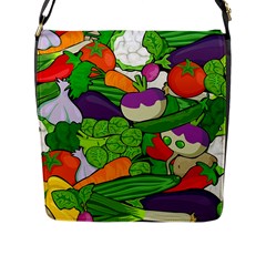 Vegetables  Flap Messenger Bag (l)  by Valentinaart