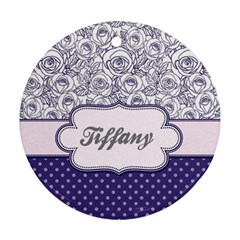 Pattern Purple 2 Round Ornament (two Sides) by strawberrymilkstore8