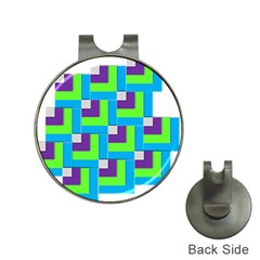 Geometric 3d Mosaic Bold Vibrant Hat Clips With Golf Markers by Amaryn4rt