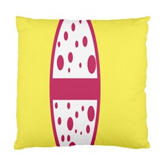 Easter Egg Shapes Large Wave Pink Yellow Circle Dalmation Standard Cushion Case (one Side) by Alisyart