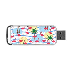 Flamingo Pattern Portable Usb Flash (two Sides) by Valentinaart