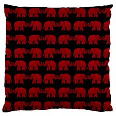 Indian Elephant Pattern Large Flano Cushion Case (one Side) by Valentinaart