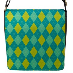 Plaid Pattern Flap Messenger Bag (s)