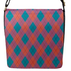 Plaid Pattern Flap Messenger Bag (s)