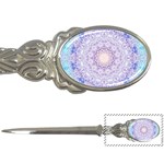 India Mehndi Style Mandala   Cyan Lilac Letter Openers Front