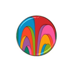 Modern Abstract Colorful Stripes Wallpaper Background Hat Clip Ball Marker (10 Pack) by Amaryn4rt