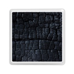 Black Burnt Wood Texture Memory Card Reader (square)  by Amaryn4rt