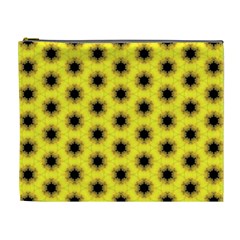 Yellow Fractal In Kaleidoscope Cosmetic Bag (xl)