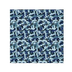 Navy Camouflage Small Satin Scarf (square) by sifis