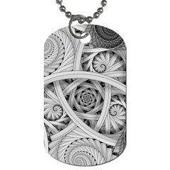 Fractal Wallpaper Black N White Chaos Dog Tag (one Side) by Amaryn4rt