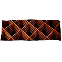 Metal Grid Framework Creates An Abstract Body Pillow Case (dakimakura) by Amaryn4rt