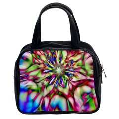 Magic Fractal Flower Multicolored Classic Handbags (2 Sides) by EDDArt