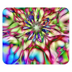 Magic Fractal Flower Multicolored Double Sided Flano Blanket (small)  by EDDArt