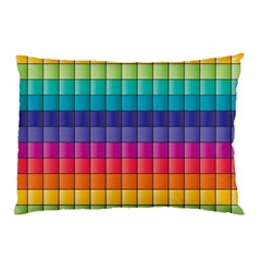 Pattern Grid Squares Texture Pillow Case (two Sides) by Amaryn4rt