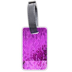 Purple Background Scrapbooking Paper Luggage Tags (one Side)  by Amaryn4rt