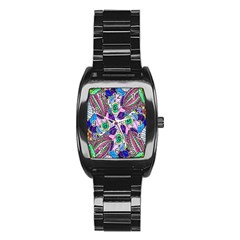 Wallpaper Created From Coloring Book Stainless Steel Barrel Watch by Amaryn4rt