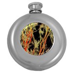 Artistic Effect Fractal Forest Background Round Hip Flask (5 oz) Front