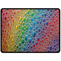 Bubbles Rainbow Colourful Colors Fleece Blanket (large)  by Amaryn4rt