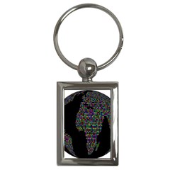 World Earth Planet Globe Map Key Chains (rectangle)  by Amaryn4rt