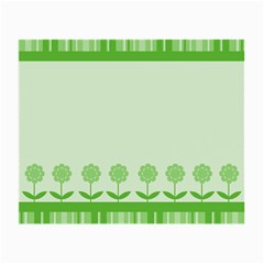 Floral Stripes Card In Green Small Glasses Cloth by Simbadda