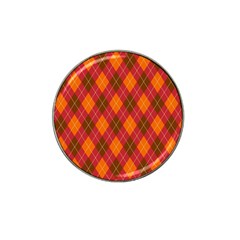 Argyle Pattern Background Wallpaper In Brown Orange And Red Hat Clip Ball Marker by Simbadda