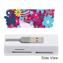 Floral Butterfly Hair Woman Memory Card Reader (stick)  by Alisyart