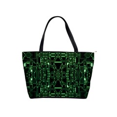 An Overly Large Geometric Representation Of A Circuit Board Shoulder Handbags by Simbadda