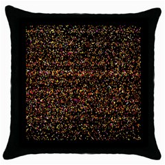 Pixel Pattern Colorful And Glowing Pixelated Throw Pillow Case (black) by Simbadda