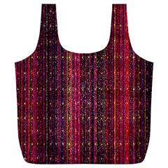 Colorful And Glowing Pixelated Pixel Pattern Full Print Recycle Bags (l)  by Simbadda