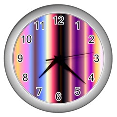 Multi Color Vertical Background Wall Clocks (silver) 