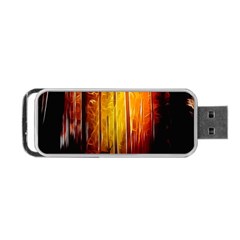 Artistic Effect Fractal Forest Background Portable Usb Flash (one Side) by Simbadda
