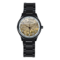 Ceiba Tree At Dry Forest Guayas District   Ecuador Stainless Steel Round Watch by dflcprints