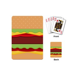 Vector Burger Time Background Playing Cards (mini)  by Simbadda