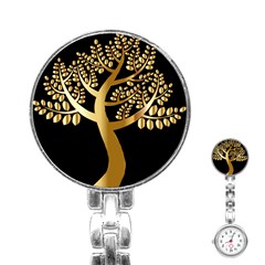 Abstract Art Floral Forest Stainless Steel Nurses Watch by Simbadda