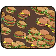 A Fun Cartoon Cheese Burger Tiling Pattern Double Sided Fleece Blanket (mini)  by Simbadda
