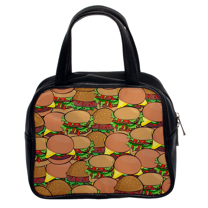 Burger Double Border Classic Handbags (2 Sides)